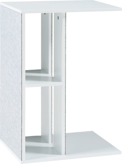 Bijzettafel Ljungby met krabgedeelte 58x40x30 cm wit [en.casa]