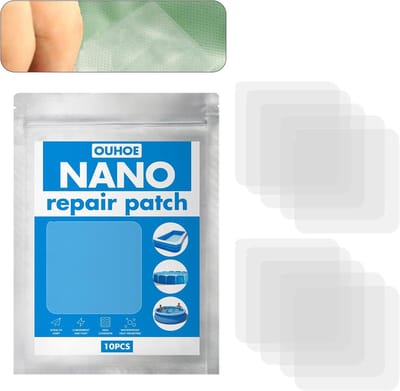 10x Zelfklevende PVC Reparatiepleisters voor Zwembad en Opblaasbare Artikelen - Transparant