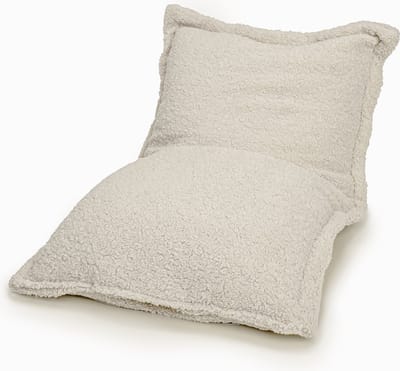 zitzak/zitkussen - sfeervolle teddy - beige - 100 X 150 cm - extra comfortabel en zacht - handgemaakt in de Benelux