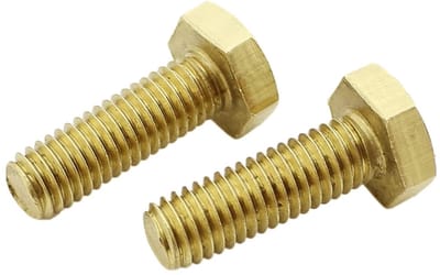 10 Stuks M12x50mm Messing Hexagon Bouten - Buitenste Zeskant Schroeven voor Diverse Toepassingen