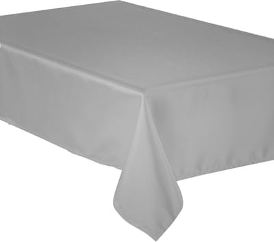 Verjaardag party tafelkleed - papier - zilver - 137 x 274 cm - met waterafstotende finish - rechthoek