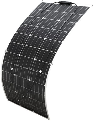 Flexibel Zonnepaneel - Monokristallijn Paneel - Energie Opwekken - Hoge Conversie Efficiëntie - 100W 12V - Zwart