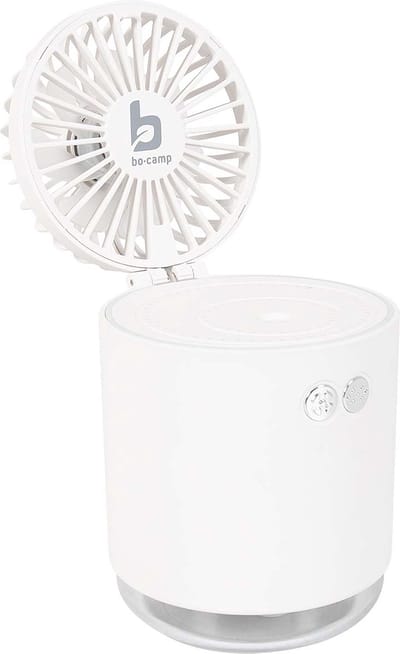 Bo-Camp - Ventilator - Met luchtbevochtiger - Oplaadbaar