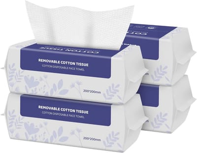 Extra Dikke Katoenen Wegwerphanddoekjes - Pluisvrije Gezichtswipes voor Make-up Verwijderen en Reiniging (200 Stuks)