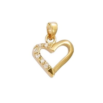 Blinx Jewels Vergulden Hanger Hartje Steentjes Zirkonia