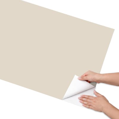 Coloray Meubel Wrap Folie - Beige Meubelfolie - 65x130 cm - Meubelfolie Zelfklevend Lichte steen - Wrapfolie Keuken - Minimalist Meubelfolie - Decoratiefolie - Tafeldecoratie - Achtergronden en patronen