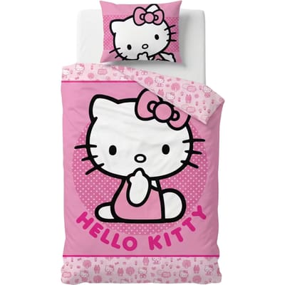 Hello Kitty Dekbedovertrek - 140 x 200 cm - Polyester - Roze