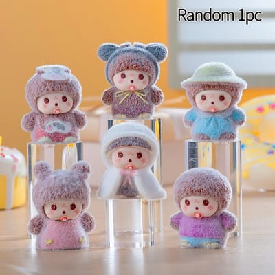 Porte-clés Monchhichi pour Sacs Porte-clés Mignons Ornement Accessoires Monchhichi Décorations Monchhichi Porte-clés Rigolos Jouets de Haute Qualité gray