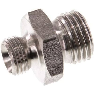G 1/4'' x G 1/8'' RVS Borstnippel 40 Bar
