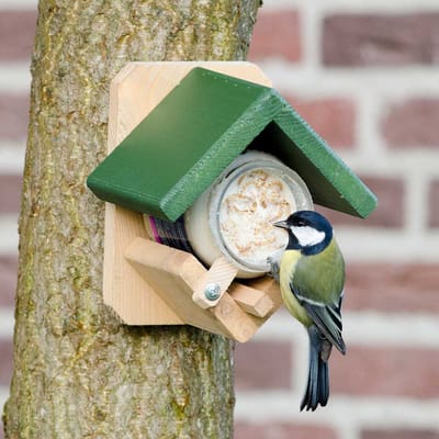 CJ Wildlife Pindakaaspothouder voor Vogels - Dublin - Vogelpindakaas Houder - Vogelvoederhuisje Pindakaas - Wandmodel - Hout