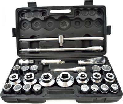 GEKO Dopsleutelset - 12-punts - Chroom Vanadium - 21-65 mm - 26-delig