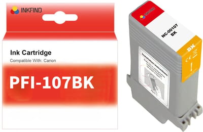 INKFIND PFI-107 Zwart Inktcartridge compatibel met Canon PFI-107 - 1-pack Zwart*1