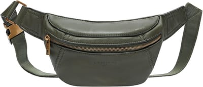 LIEBESKIND BERLIN Schoudertas Gordeltas Chudy Sheep Natural Beltbag Cypress Green Donkergroen
