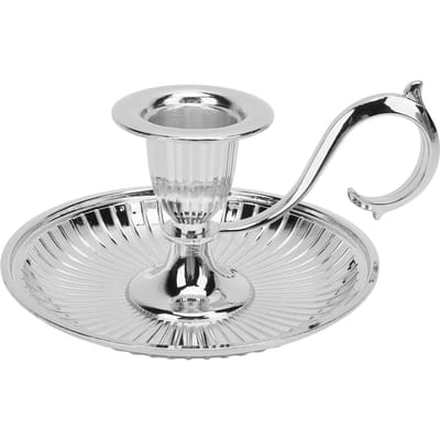 Vintage Kandelaar Ronde Bodem Kaarsenstandaard voor Eettafel Woondecoratie zilver