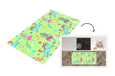 Keukenloper - Loper keuken - Ballerina - Eenhoorn - Patronen - Regenboog - 120x60 cm - Keukenloper vinyl