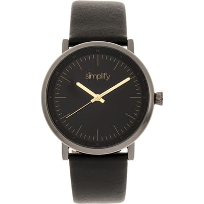 Vereenvoudig het 6200 horloge met leren band