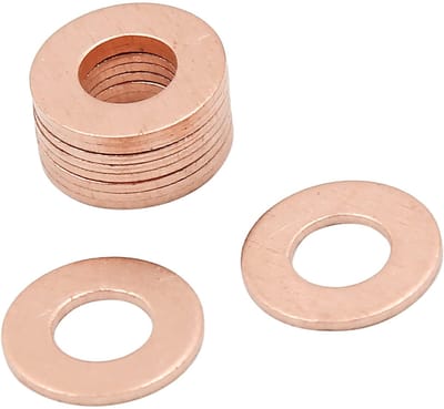 Dailygoods - Platte sluitring koper - Afdichting set - Duurzaam en slijtvast - M10 formaat - Veiligheid afdichting - Geschikt voor elektrische verbind...