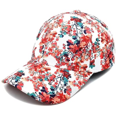 Persoonlijkheid Bloemprint Baseballpet Lichtgewicht Verstelbare Zonneklep Ademende Zonbescherming Eendenbek Pet Voor Mannen Vrouwen red