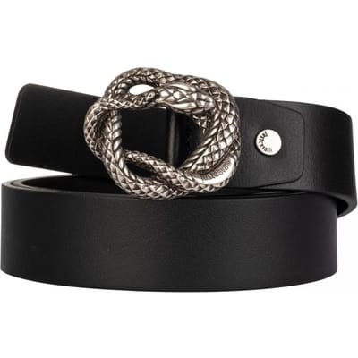 Just Cavalli heren leren riem nodo slang Italië - Maat: 100 black