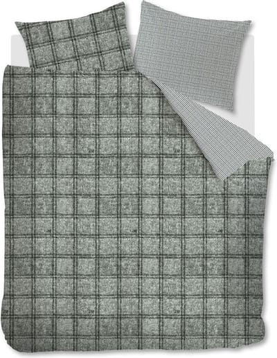 Riviera Maison Hawick dekbedovertrek - Lits-jumeaux XL - 260x200/220 - Groen