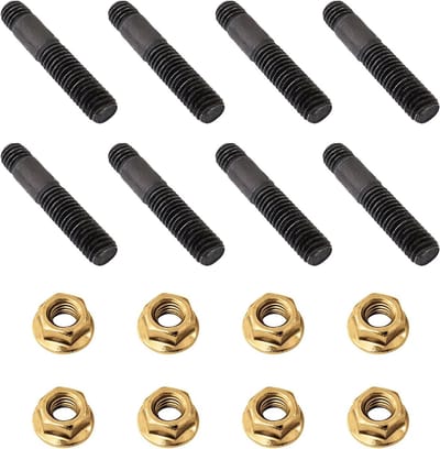 Allecto - M10 Stud Bolt Set - 16-delige Hoogwaardige Moeren voor Uitlaat - 10.9 Kwaliteit - Bevestigingsmateriaal - Duurzaam en Sterk - Geschikt vo...