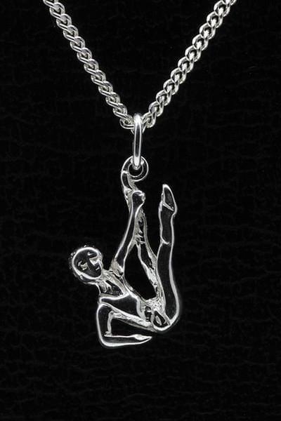 Zilveren Turnen ketting hanger