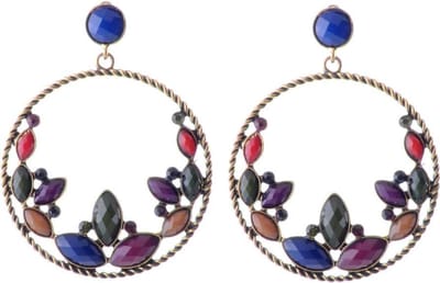 Behave - Oorbellen vintage multicolor stijl - boho chic feestelijk