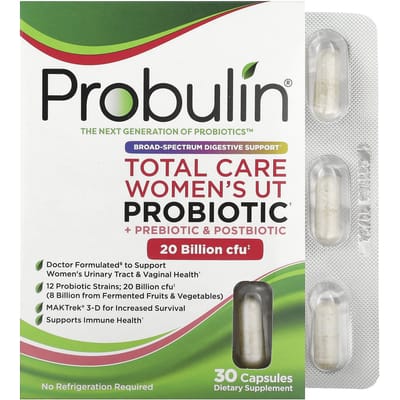 Probulin, Total Care Vrouwen UT Probioticum, 20 miljard KVE, 30 capsules