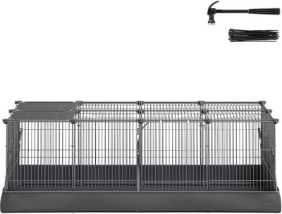 SONGMICS - Hondenren - Puppyren - 20 Panelen - Waterdichte Mat - Dubbele Deur