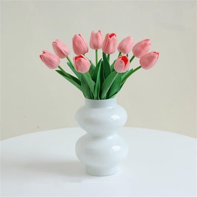 Glazen Hydroponische Bloemenvase met Dubbele Bollen, Kleurige Bubble Vazen voor Bloemen, 7" Funky Vaasje voor Thuis, Kantoor, Bruiloften en Feestdecoratie