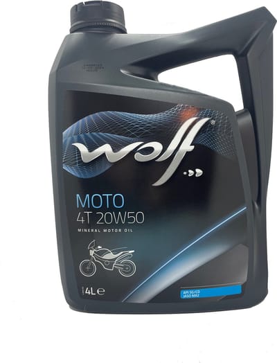 20W50 Minerale motorolie 4T V-twin,voor uw klassieke motorfiets, 4 ltr, o.a. Harley Davidson