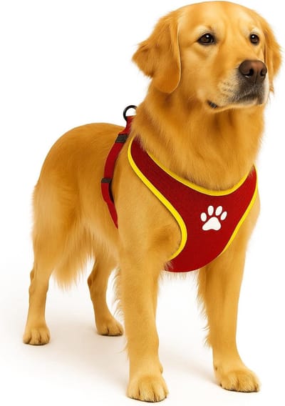 Harnas hond – honden tuigje – harnas hond anti trek – hondentuigjes – hondentuig anti trek – Flamingo Step&Go Tasha – rood – maat XL – A:65cm B:90-115cm x 20mm x 5mm