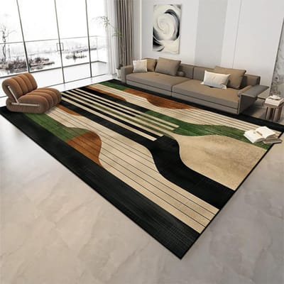 Noordse Licht Luxe Groot Woonkamer Tapijt Huis Zachte Decoratie Slaapkamer Bedzijde Kleed Groen Abstract Lounge Bank Tafel Vloermat 80*160cm