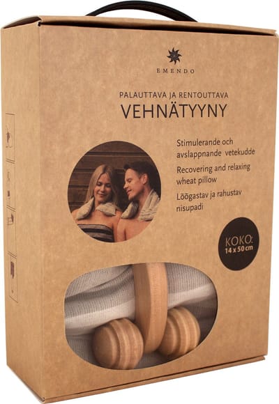 Emendo - Tarwe nekkussen 14 x 50 cm - incl. massagerol