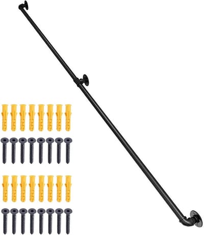 Trapleuning - Steunreling Huis - Veiligheid Binnen - Industrieel Design - 1 Meter - Mat Zwart