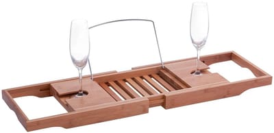 Unyqoos® Houten badrek met verstelbare breedte voor ontspannen badervaring