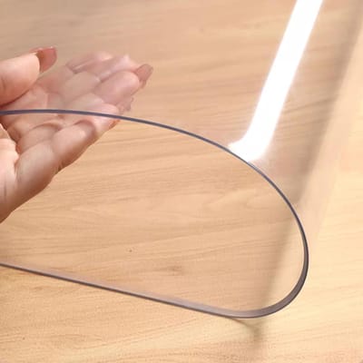 Transparant Tafelkleed - Bureauonderlegger Beschermer - Meubels Beschermen - 15 mm Dik PVC - 80x110 cm - Transparant