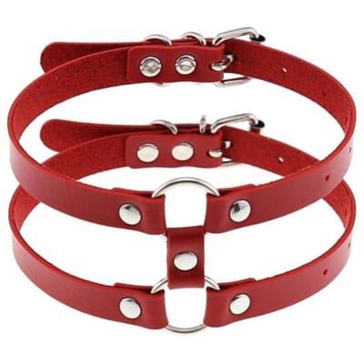 Punk Goth Rode PU Leer Choker Halsband Sexy Spike Nekband Sleutelbeen Kettingen Voor Vrouwen Mannen Sieraden Gotische Accessoires brown