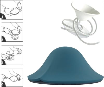 Snoerwinder - Cable Kiss - Petrol blauw - Flexibel kunststof - Ø13 cm x H 5,5 cm