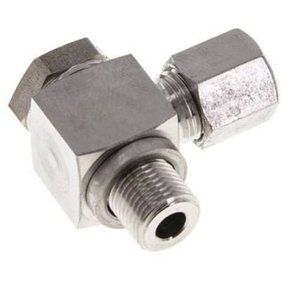 6LL & G1/8'' RVS Swivel Joint Snijringkoppeling Buitendraad 100bar Draaibaar ISO 8434-1