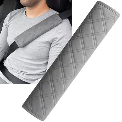 Luxe Auto Gordelhoes I Gordelbeschermer I Gordelkussen I Auto Veiligheid I Safety Belt Cushion Pads I Grijs