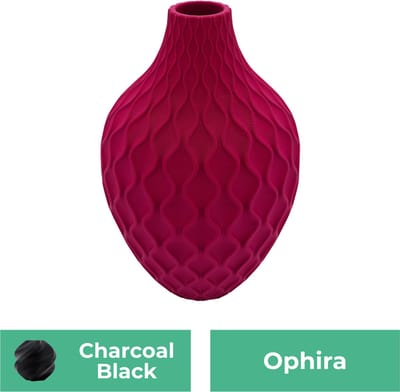 Ophira moderne vaas – Decoratieve vaas - Zwart - 3d geprinte vaas – geschikt voor droogbloemen - 20CM