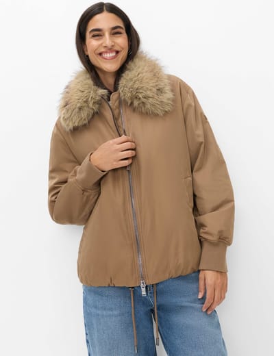 Brax Dames Blouson  Style INES walnut, beige, maat 38