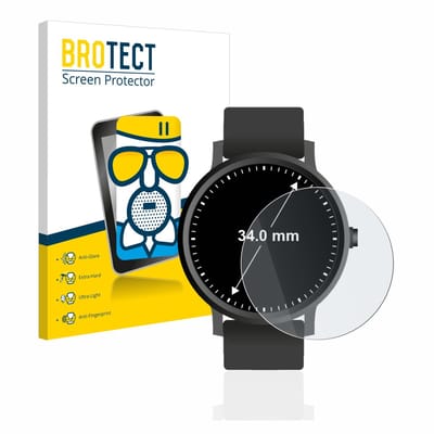 BROTECT - Screenprotector voor Horloges (Rond, ø: 34 mm) - Folie Beschermfolie Beschermglas matte