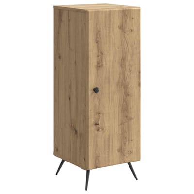 vidaXL - Dressoir - Artisanaal - eiken - 33 - x - 34,5 - x - 90 - cm - Bewerkt - hout