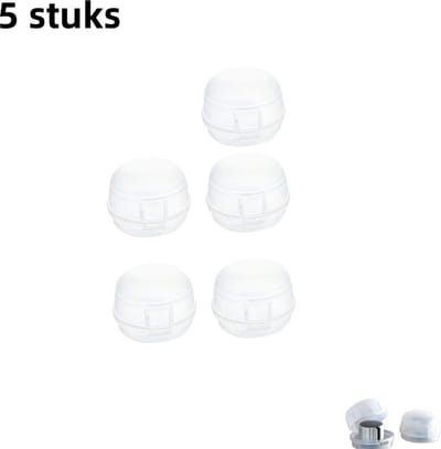 5-delige beschermhoes voor gasknop - Beschermhoes voor gasknop - Baby- en kindveiligheidsset - Transparant