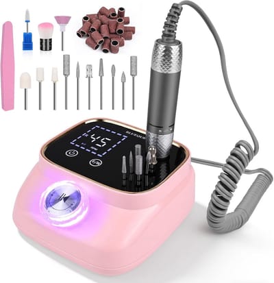 Professionele Elektrische Nagelfrees 45000 RPM - Draagbare Nagelvijl Set voor Manicure & Pedicure