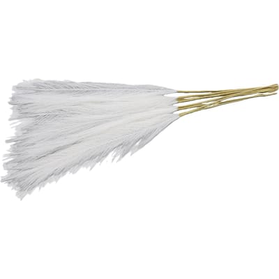 10 Stuks Levensgetrouwe Pampasgrassen Hoge Stelen Nep Pampasgrassen Huis Bruiloft Decoratie 55cm Cream White