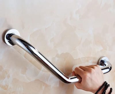Grijpstang Badkamer - Veiligheidsbeugel - Ondersteuning Thuis - Duurzaam Koper - 18 Inch - Zilver