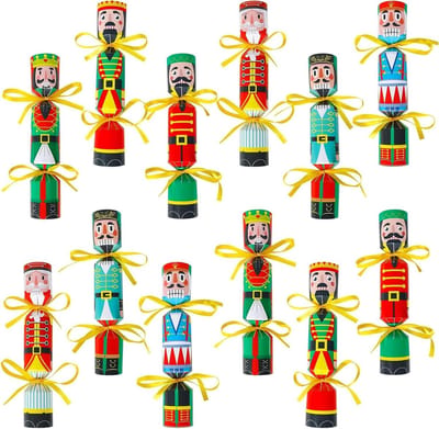 Dailygoods- Kerst Crackers 12 Stuks - Cadeaudozen met Deksel - Notenkraker Geschenken - Snoepdozen - Decoratie - Vrolijk Kerstfeest